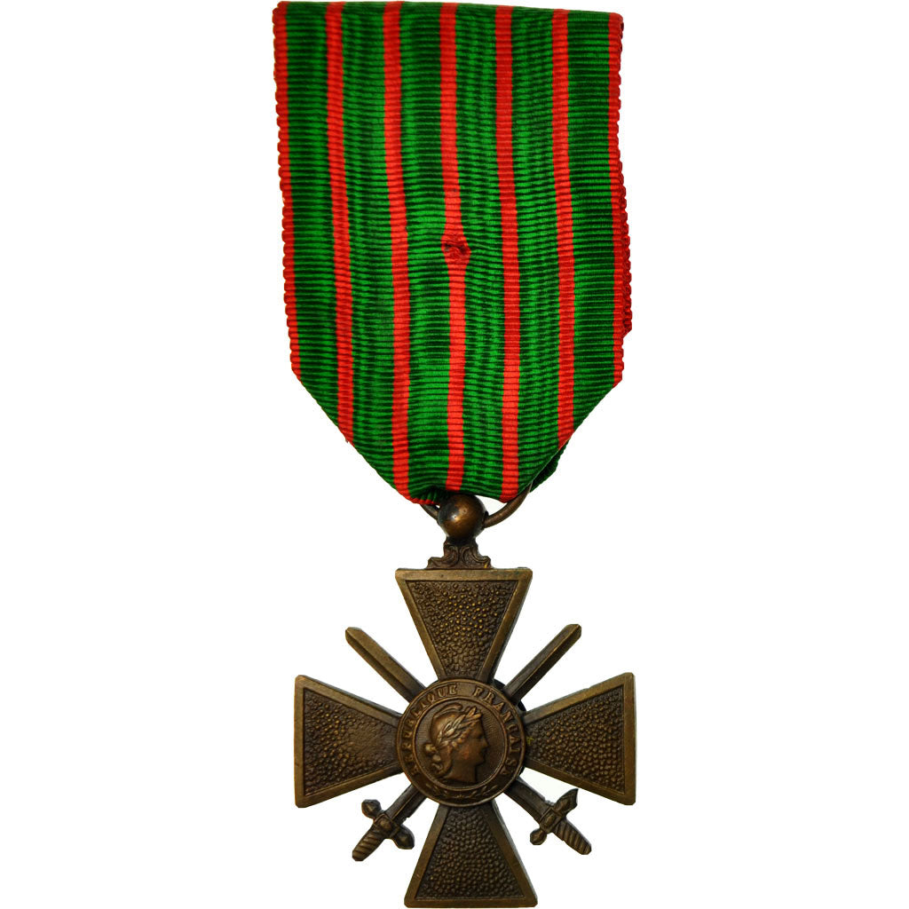 Francia, Croix de Guerre, medaglia, 1914-1918, Fuori circolazione, Bronzo, 38