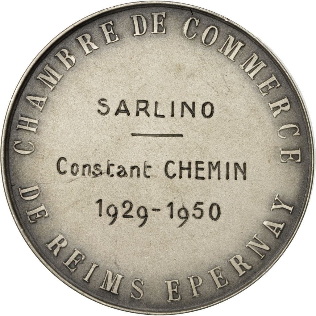 France, Médaille, Chambre de Commerce de Reims Epernay, 1950, Depaulis, SPL+