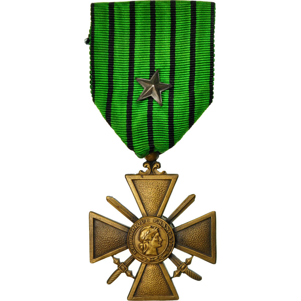 France, Croix de Guerre, Une Etoile, Médaille, 1939-1940, Non circulé, Bronze
