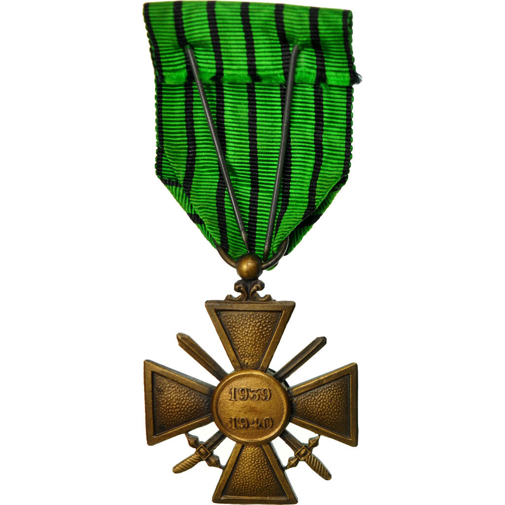 France, Croix de Guerre, Une Etoile, Médaille, 1939-1940, Non circulé, Bronze