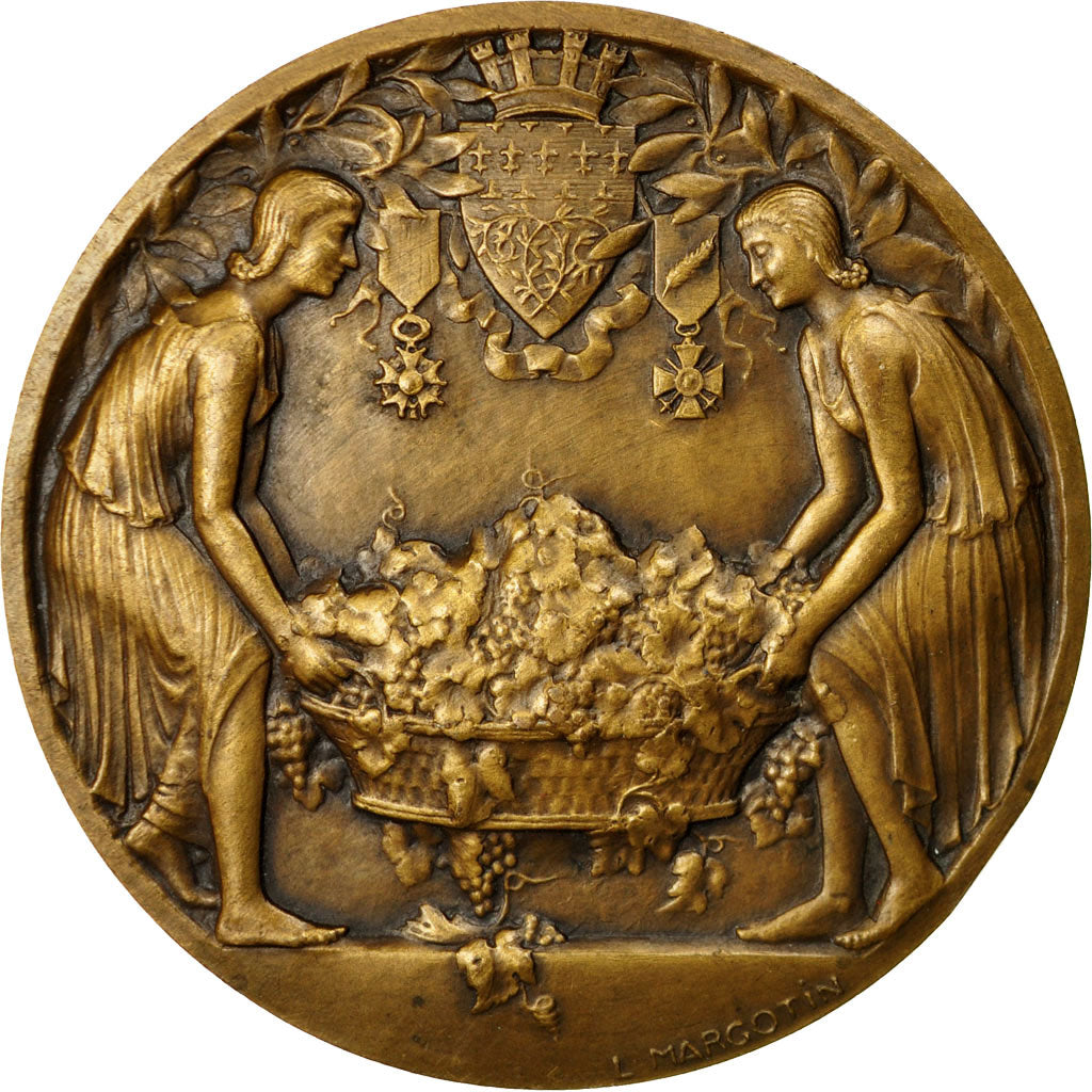 Frankreich, Medaille, Pétanque, La Boule Rémoise, Reims, 1933, Margotin, VZ+