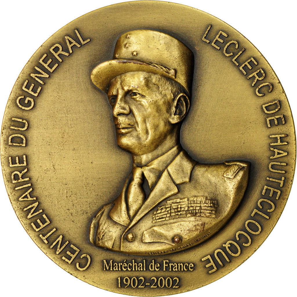Francia, medaglia, Centenaire du Général Leclerc, Tailly, 1977, Ballard, SPL