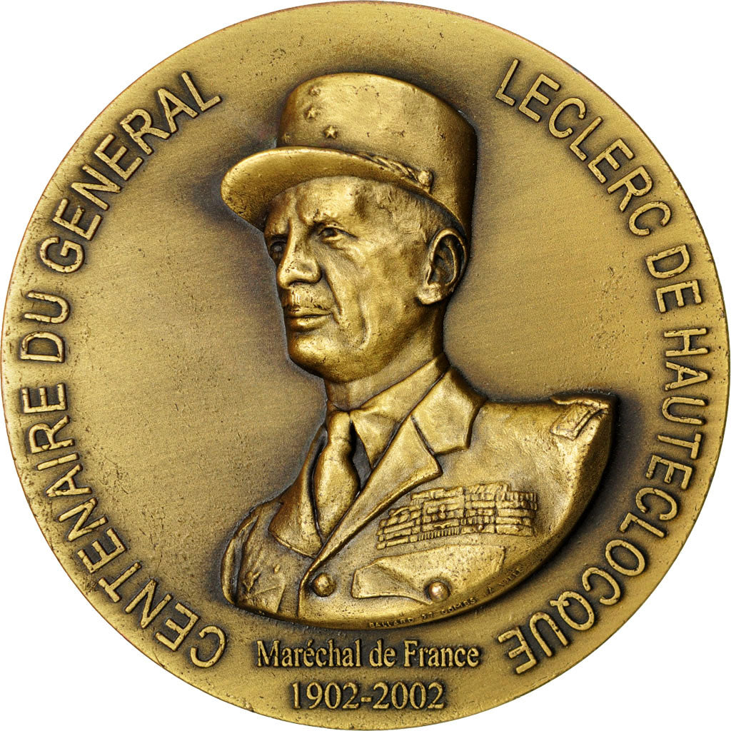France, Medal, Centenaire du Général Leclerc, Tailly, 1977, Ballard, MS(63)