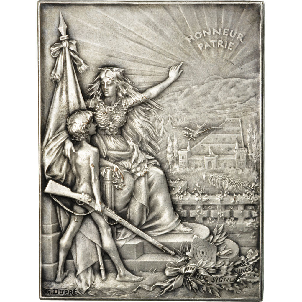 France, Médaille, Union des Sociétés de Tir de France, Dupré, SUP, Silvered