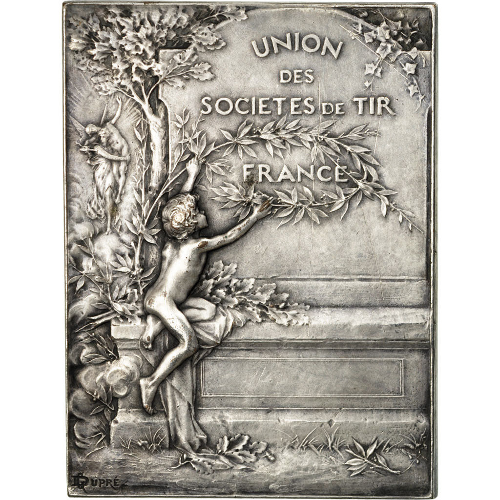 France, Médaille, Union des Sociétés de Tir de France, Dupré, SUP, Silvered