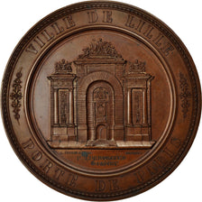 Francja, Medal, Fête Bisséculaire, Lille, Porte de Paris, 1867, Deborgies
