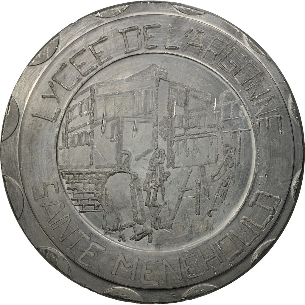 France, Medal, Education, Lycée de l'Argonne, Sainte-Menehould, Marne, 1985