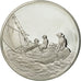 France, Medal, Peinture, La Brise se Lève, Winslow Homer, MS(65-70), Silver