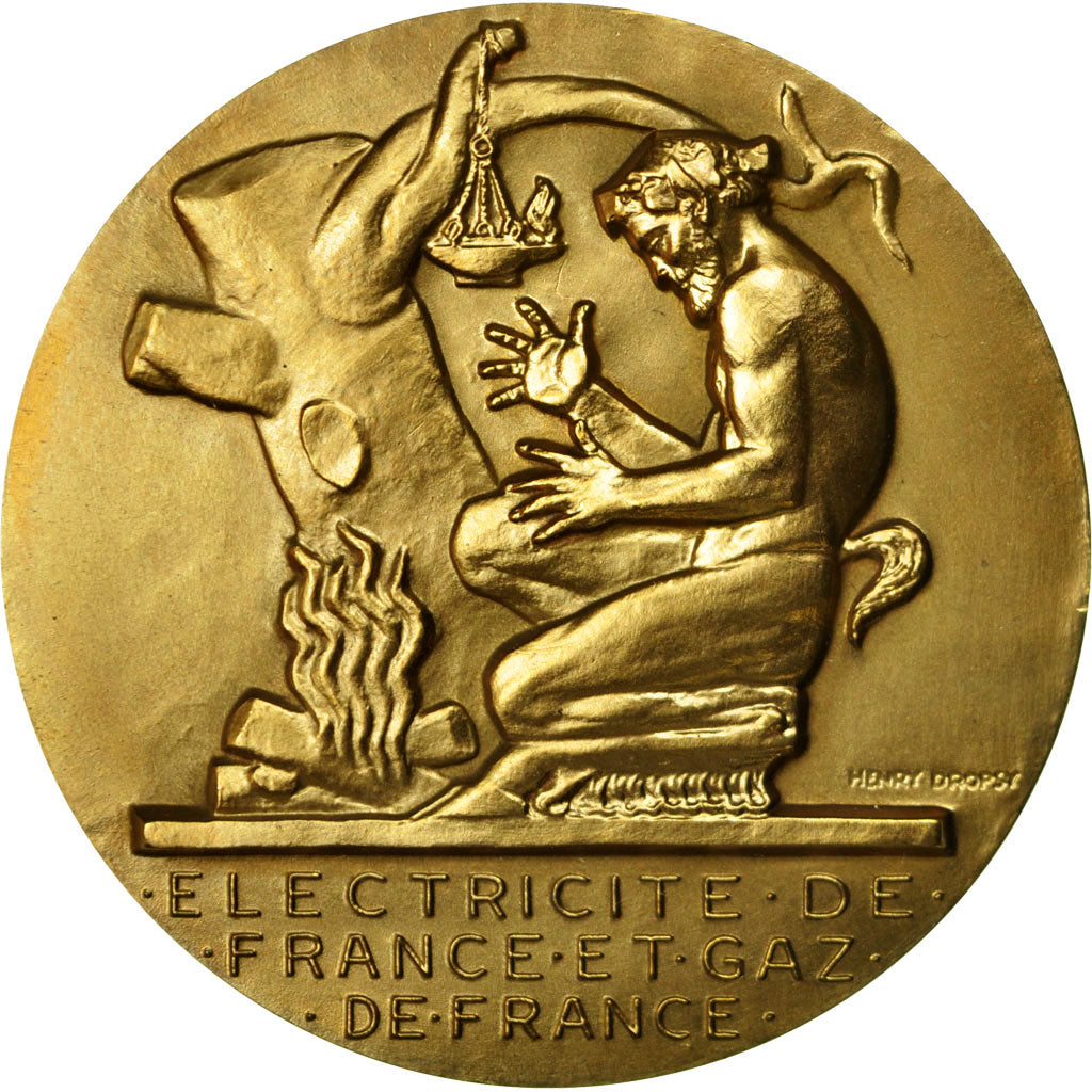 France, Medal, Électricité de France et gaz de France, Dropsy, MS(65-70)