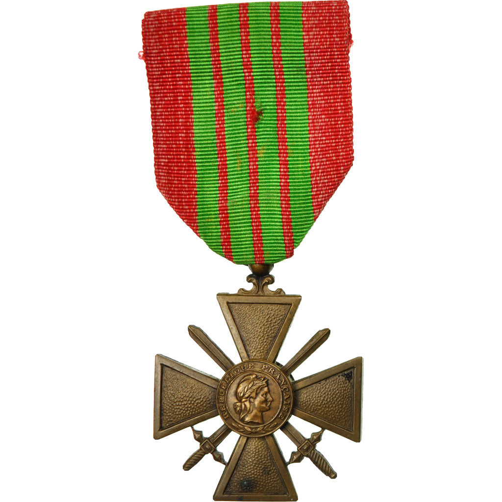 France, Croix de Guerre, Medal, 1939, Excellent Quality, Bronze, 37