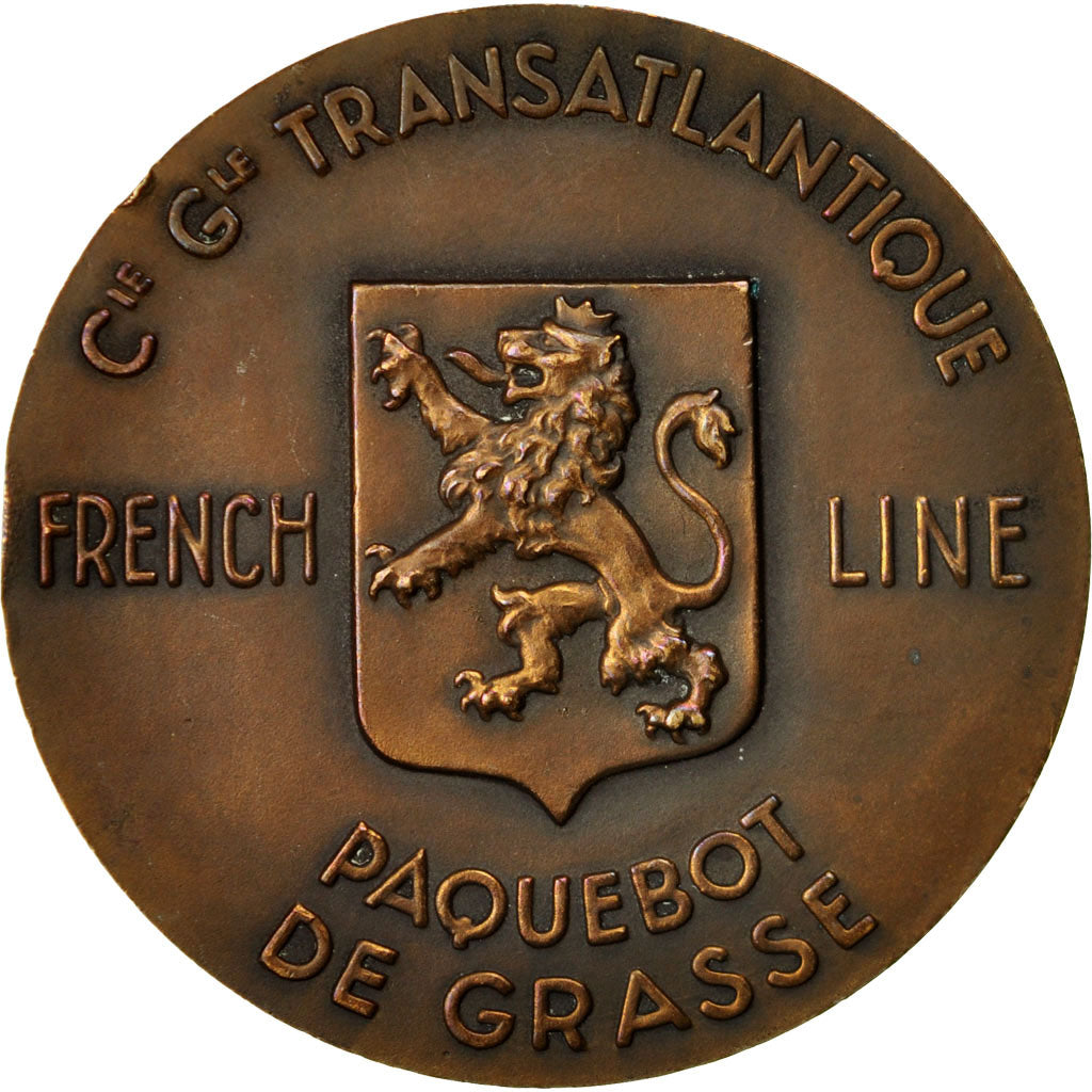 France, Medal, Compagnie Générale Transatlantique, Paquebot De Grasse