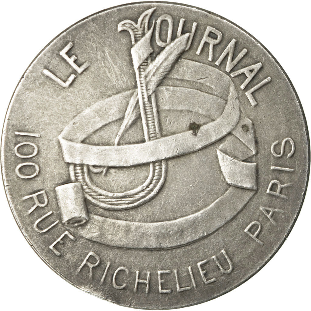France, Médaille, IIIème République, Le Journal, 100 rue Richelieu, Paris