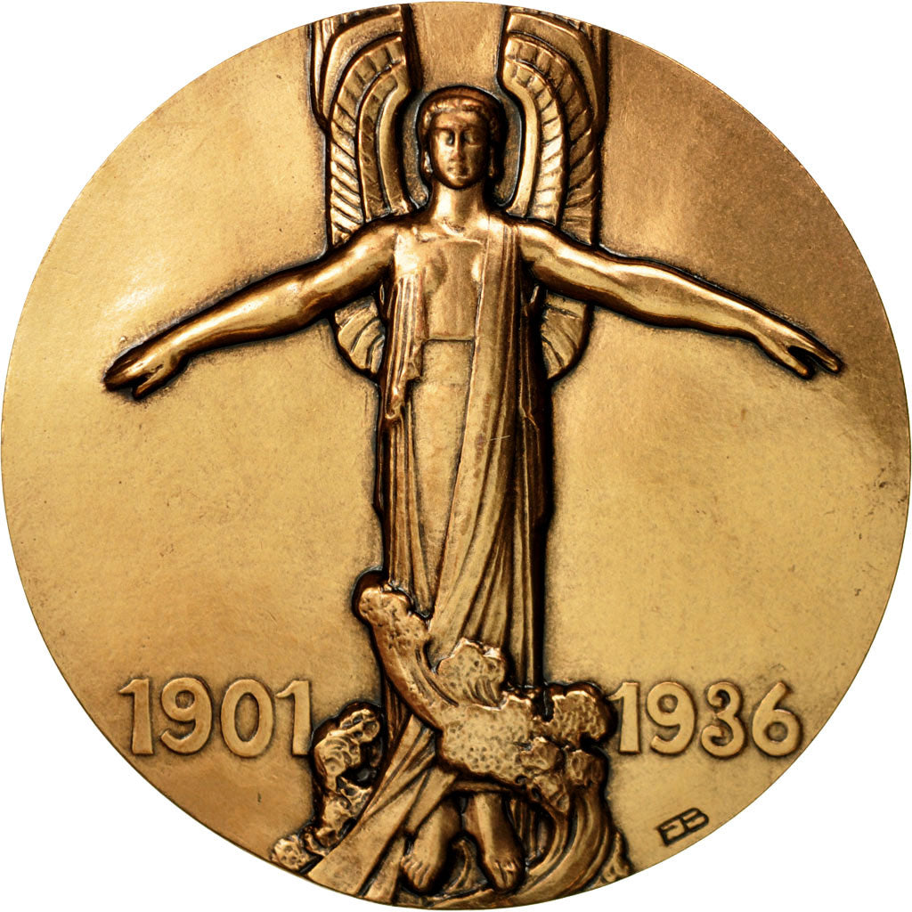 France, Medal, Art Déco, Jean Mermoz, Blin, MS(64), Bronze