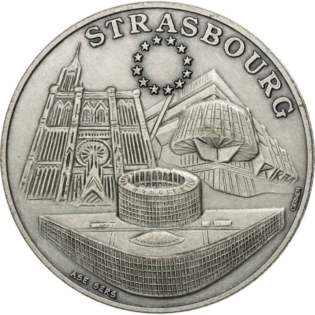 France, Medal, Ville de Strasbourg, MS(60-62), Silvered bronze