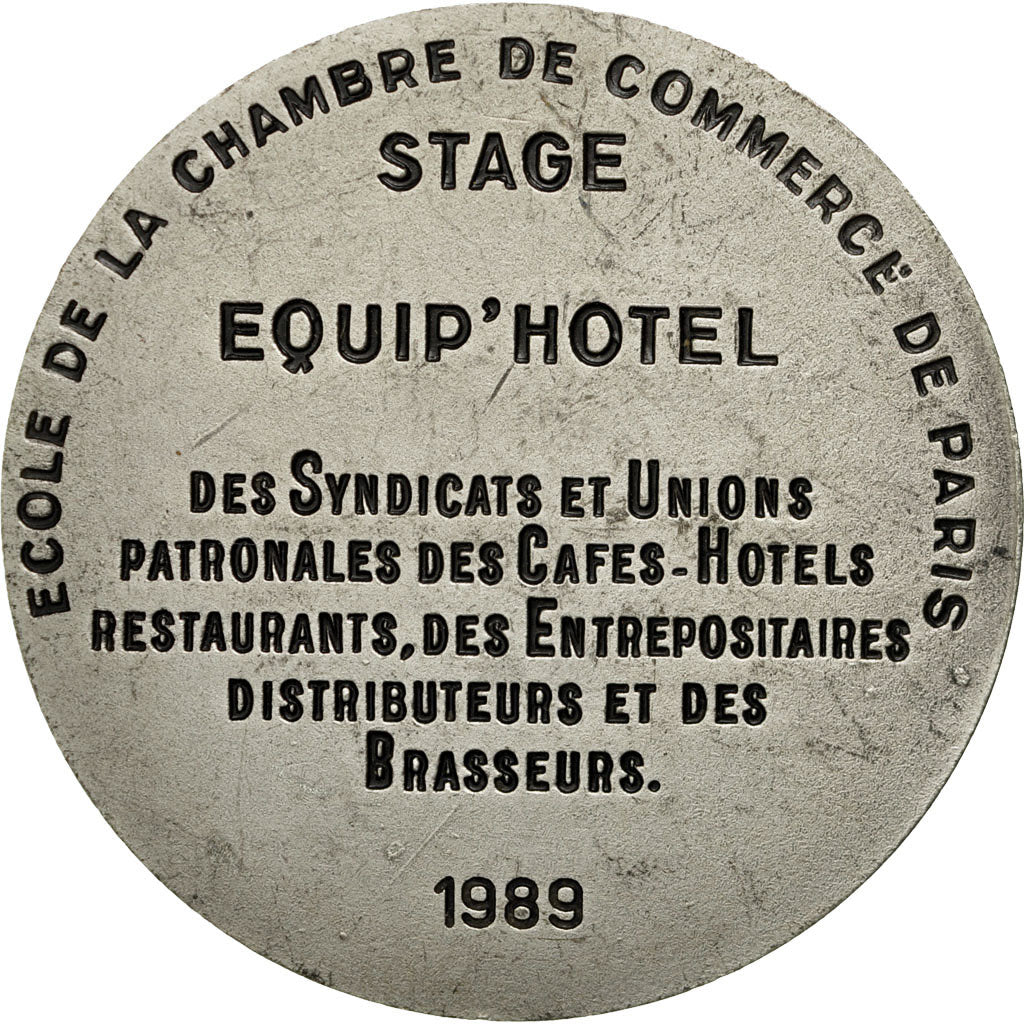 Francia, medalla, Ecole de la Chambre de commece de Paris, 1989, Mardini, EBC