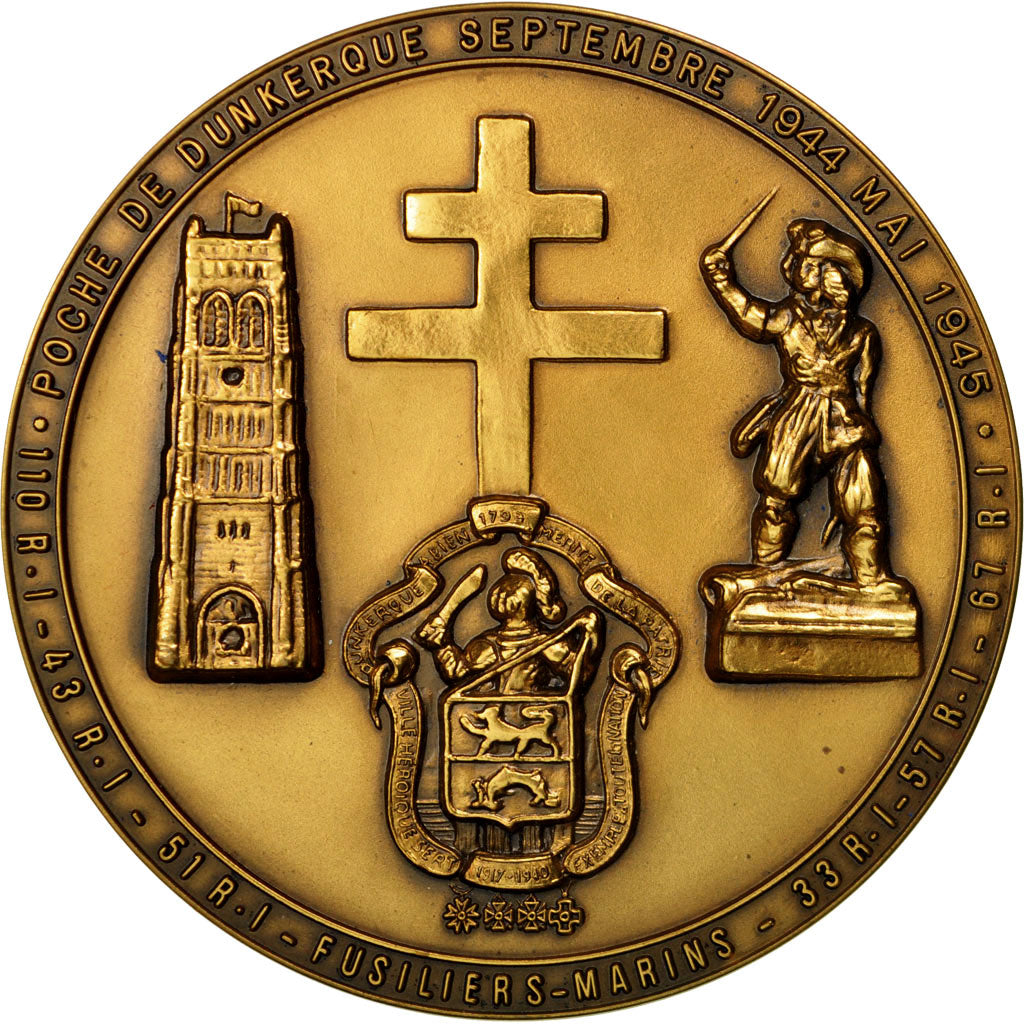 France, Medal, 55ème Anniversaire de la Bataille de Dunkerque, Libération