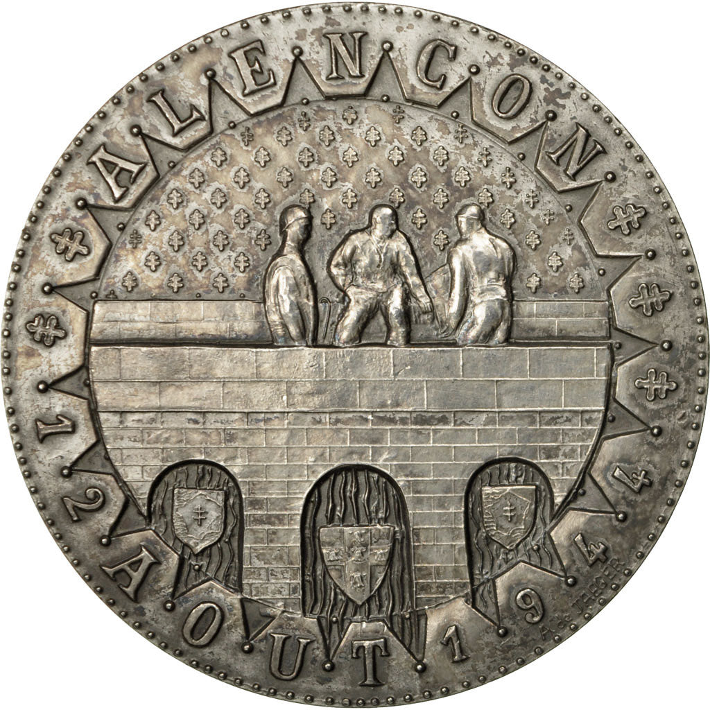 Frankrijk, Medaille, Serment de Koufra, le Général Leclerc à Alençon, 1975