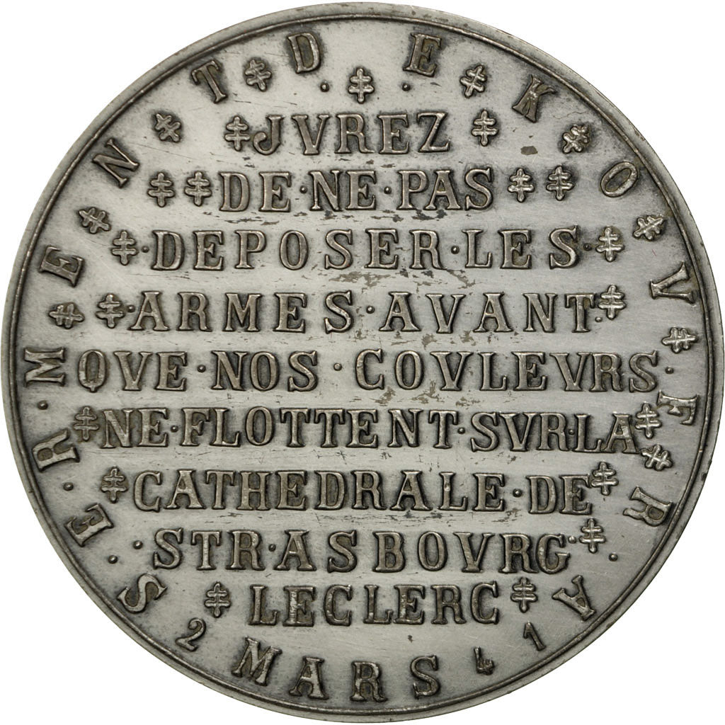 Frankrijk, Medaille, Serment de Koufra, le Général Leclerc à Alençon, 1975