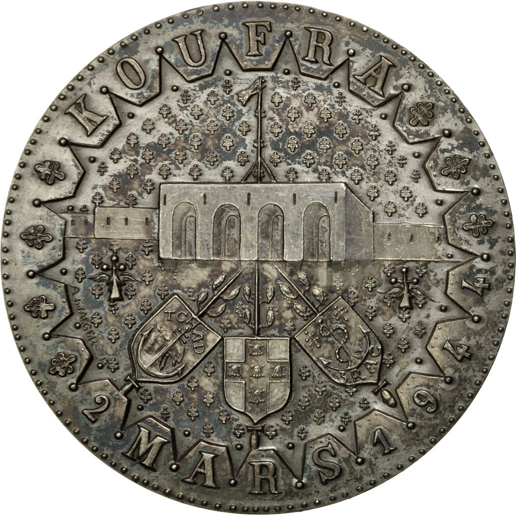 Francia, medaglia, Seconde Guerre Mondiale, Serment de Koufra, 1975, De Jaeger