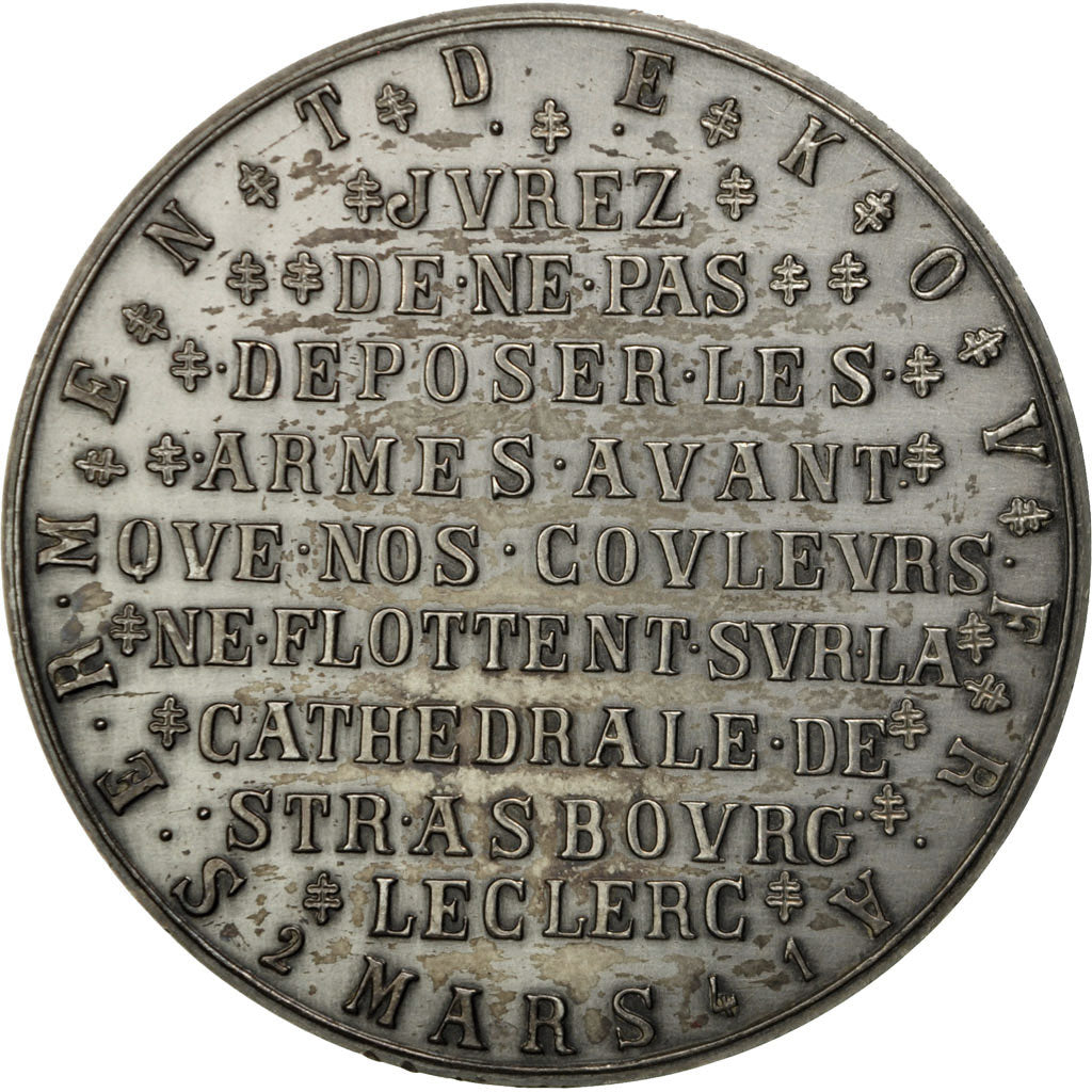 France, Medal, Serment de Koufra, Berchtesgaden, 1975, De Jaeger, MS(60-62)