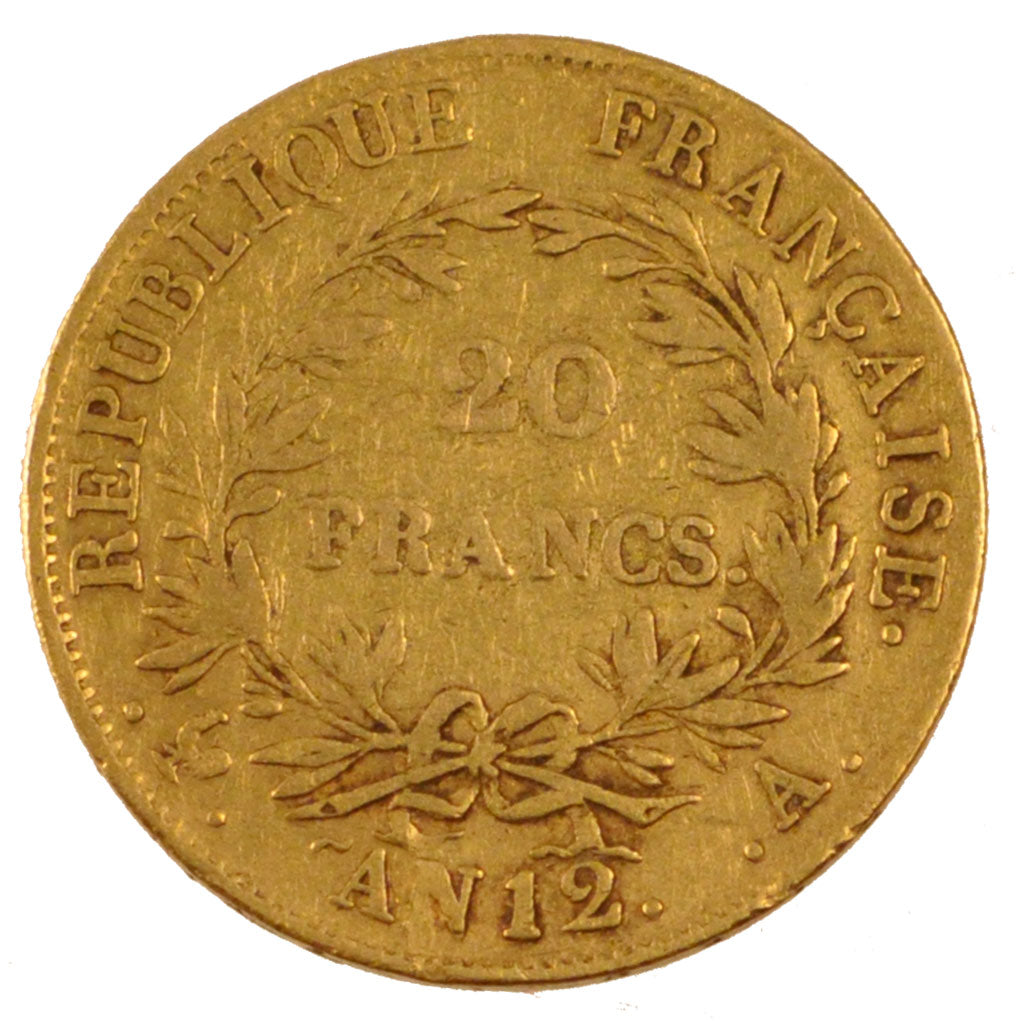 FRANCE, Napoléon I, 20 Francs, 1804, Paris, EF(40-45), Gold, Gadoury #1021, 6.40