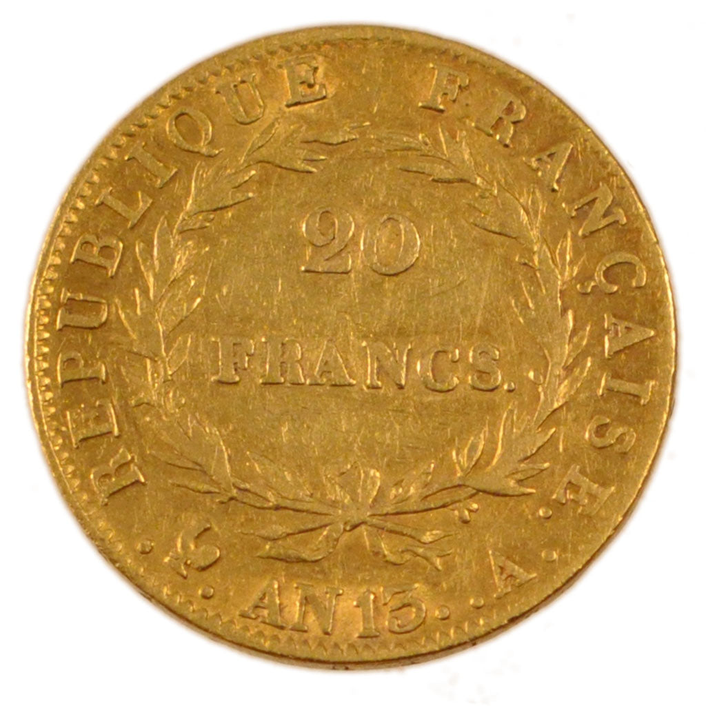 FRANCE, Napoléon I, 20 Francs, 1805, Paris, KM #663.1, EF(40-45), Gold, Gadoury 