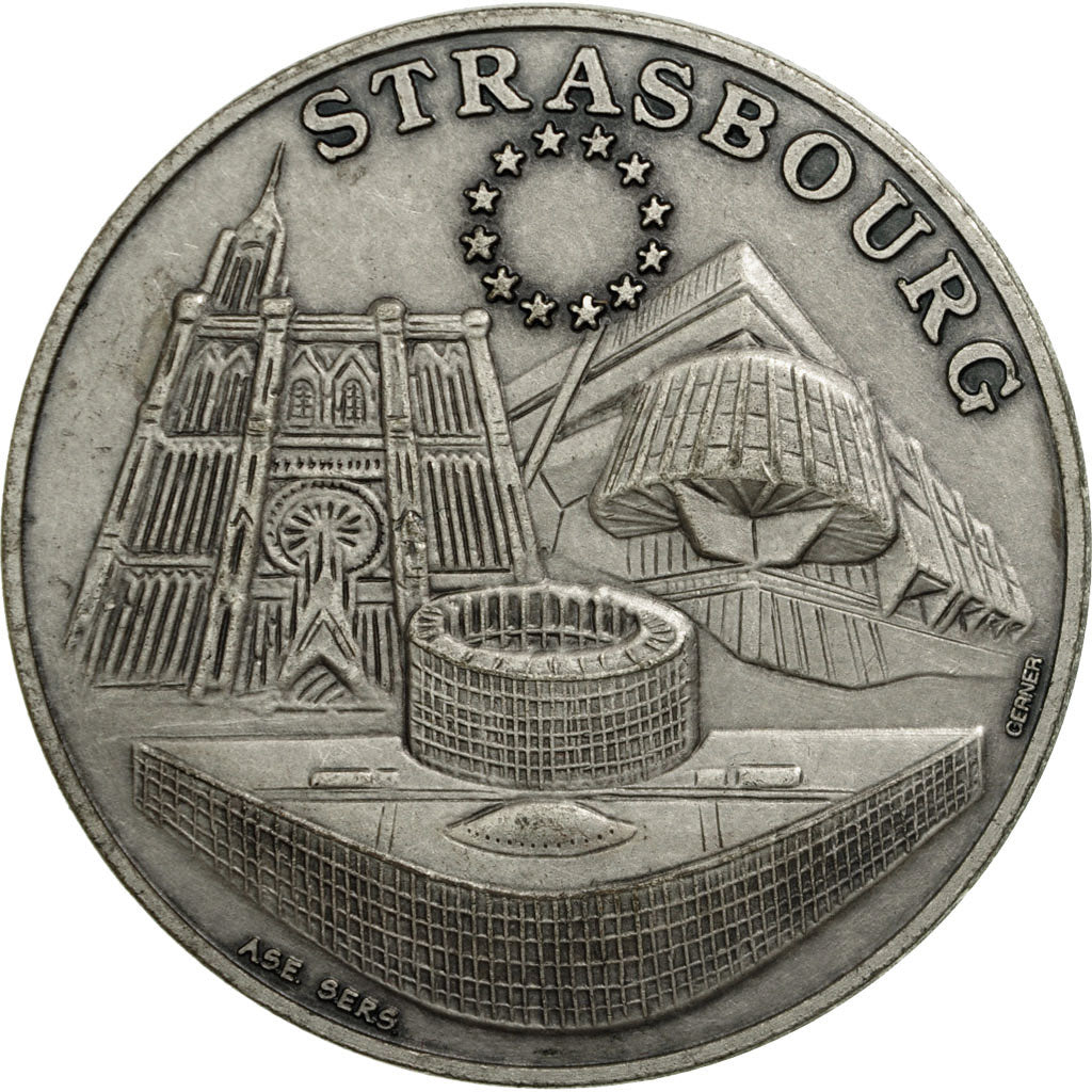 France, Médaille, Ville de Strasbourg, SUP, Silvered bronze