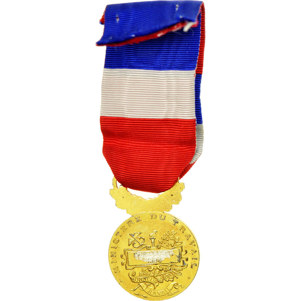 France, Médaille d'honneur du travail, Medal, 1988, Good Quality, Borrel.A