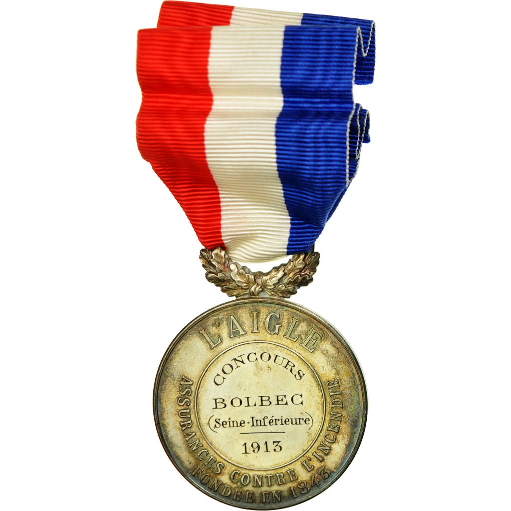 Francia, L'Aigle, Assurances contre l'Incendie, Bolbec, medalla, 1913, Excellent