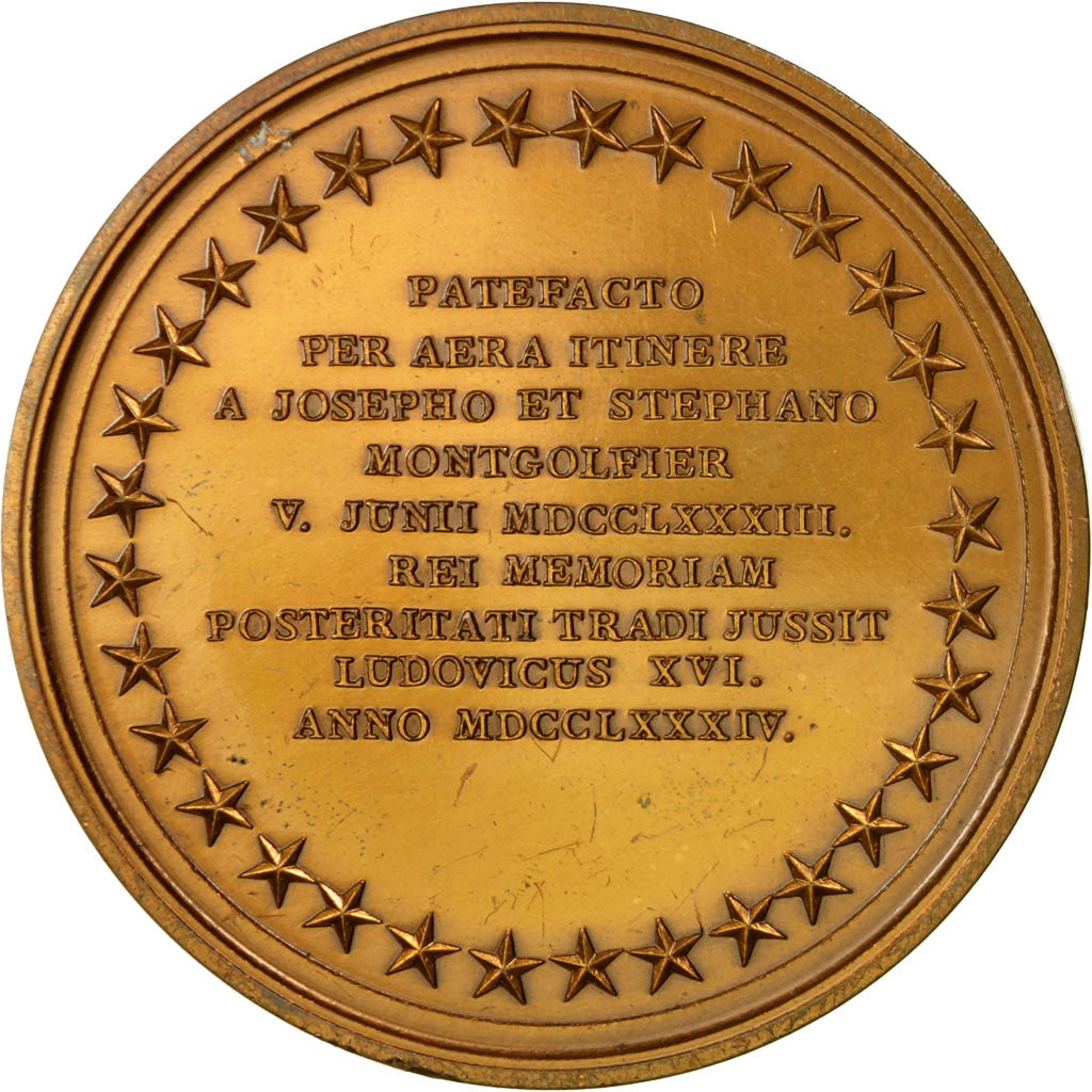 France, Medal, Louis XVI, Les Premiers Vols de Ballons Habités, Restrike