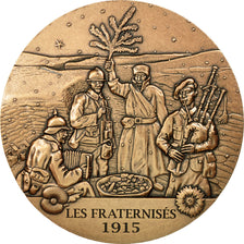France, Medal, Grande Guerre, Les Fraternisés de Noël, 1915, MDP, MS(64)