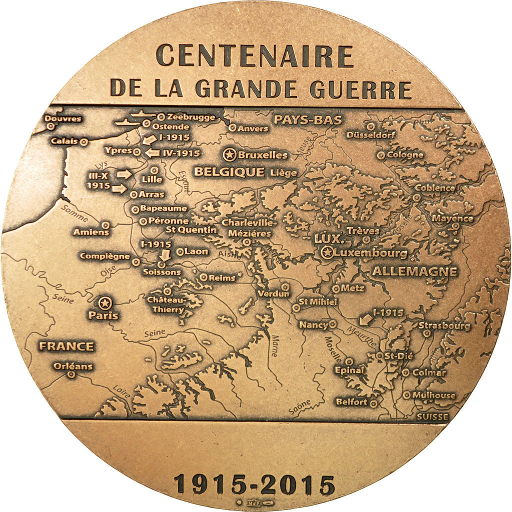 France, Medal, Grande Guerre, Les Fraternisés de Noël, 1915, MDP, MS(64)