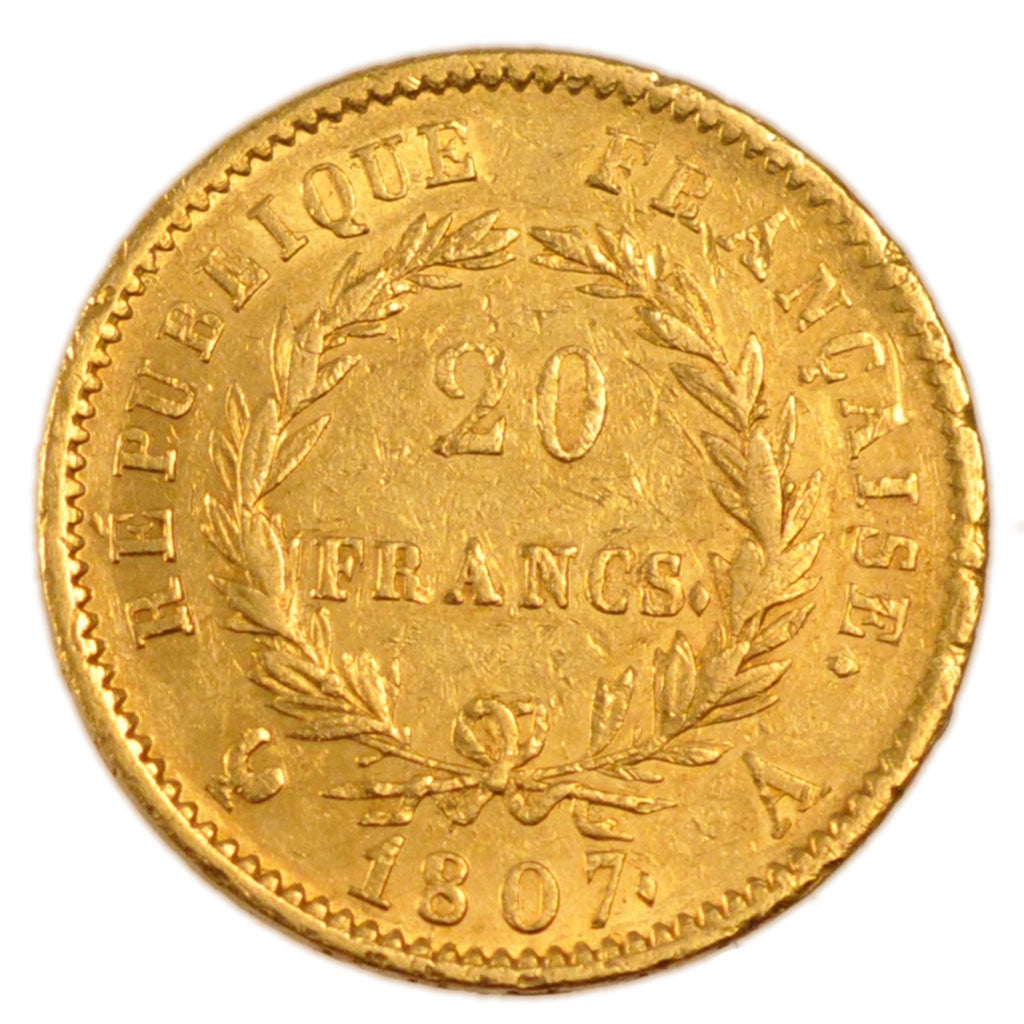Premier empire, 20 Francs Or Napoléon Ier, Type transitoire
