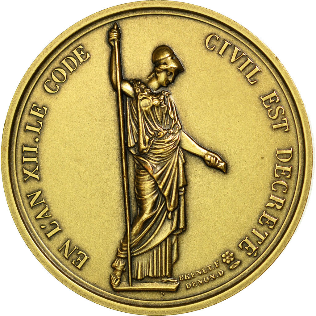 France, Medal, Napoléon Ier, En l'An XII, le Code Civil est Décrété, Denon