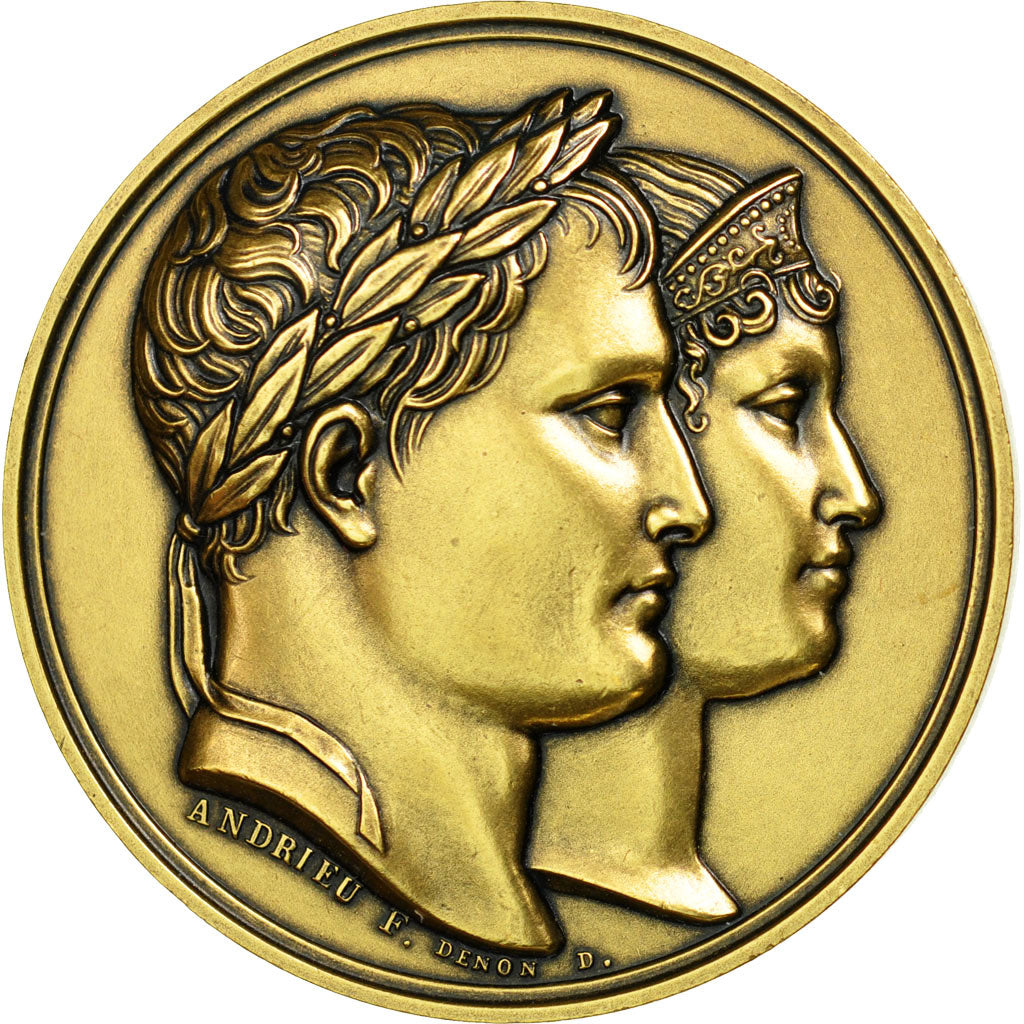 France, Médaille, Napoléon Ier et Joséphine, Denon / Andrieu, Refrappe, SPL+