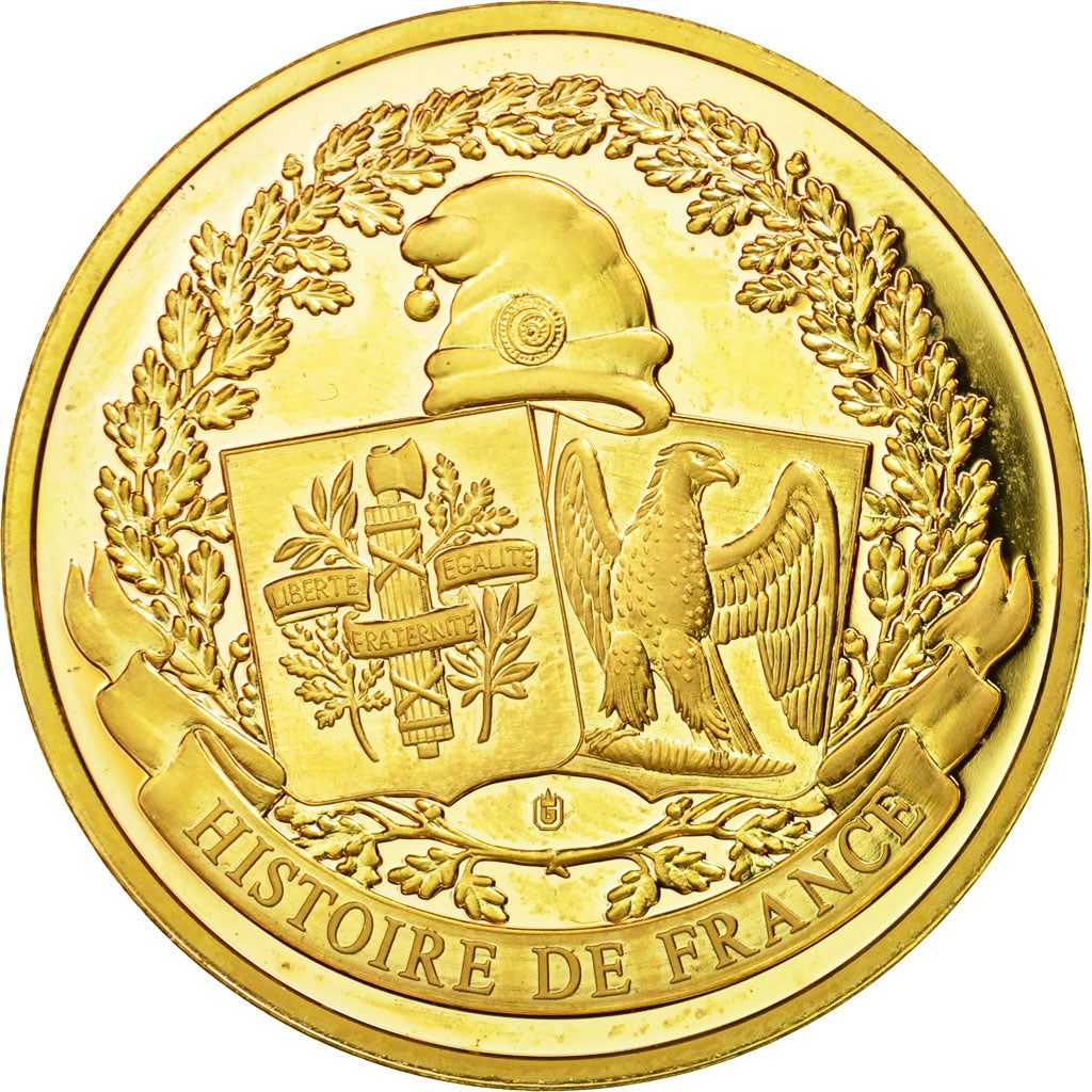 France, Médaille, Histoire de France, Charles Martel à Poitiers, SPL, Copper