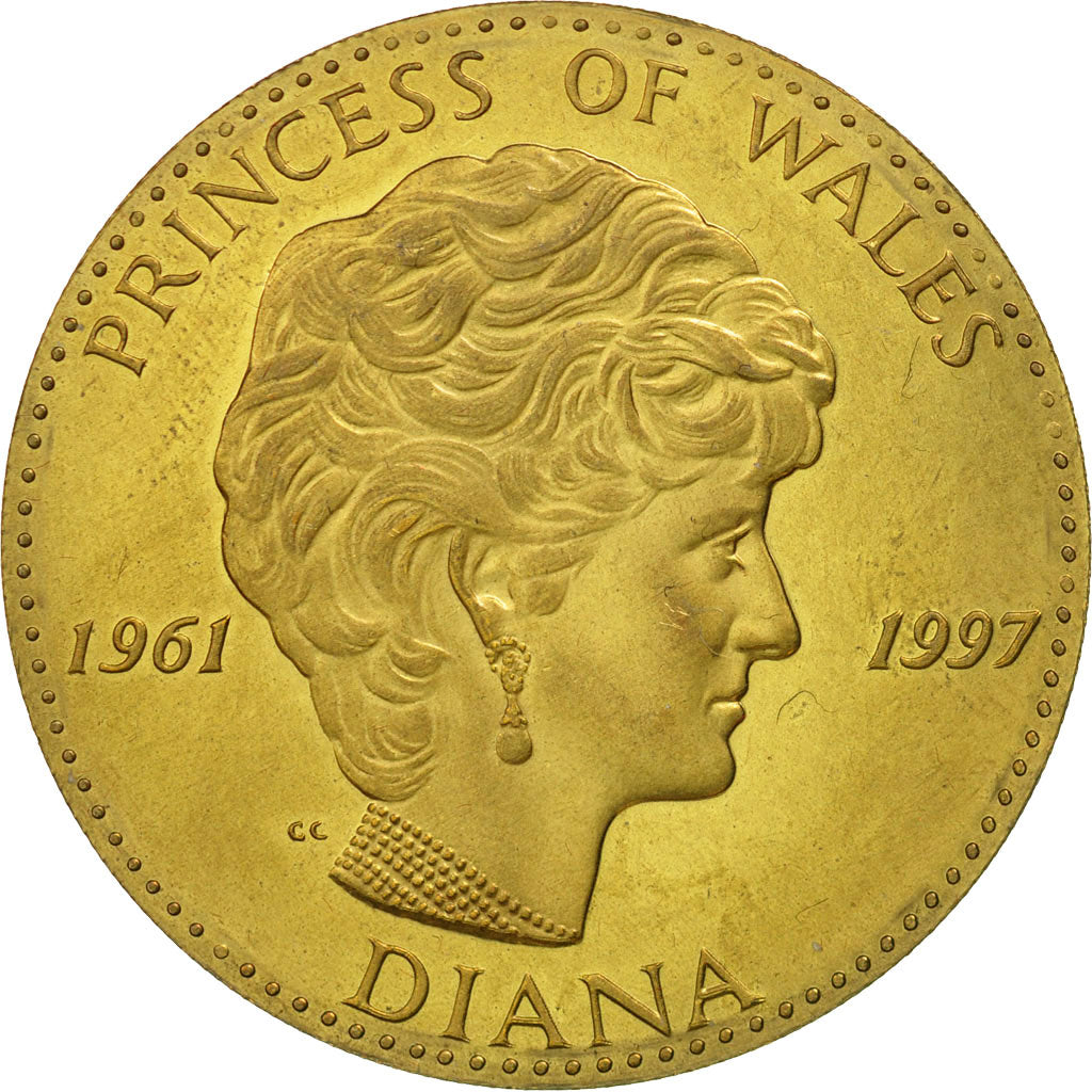 Regno Unito, medaglia, La Princesse Diana, 1997, SPL, Doratura in rame-nichel