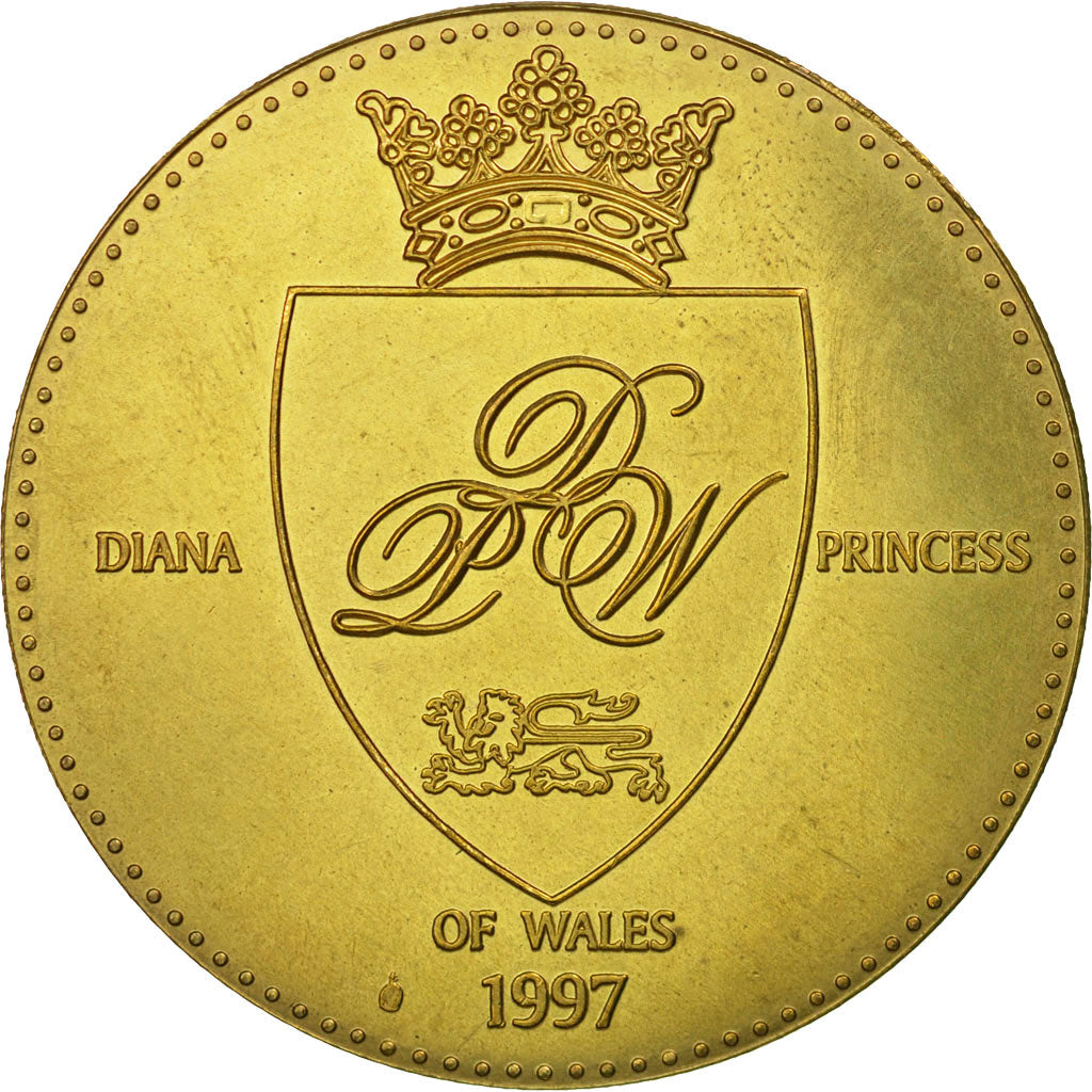 Regno Unito, medaglia, La Princesse Diana, 1997, SPL, Doratura in rame-nichel