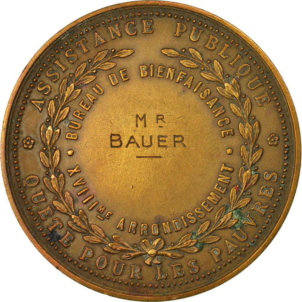 France, Medal, Troisième République, Assistance Publique, Paris, MS(60-62)