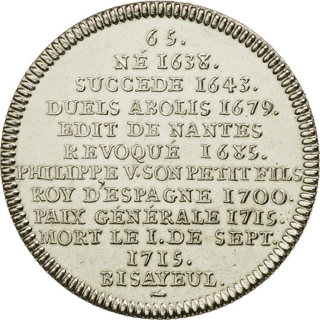 Frankreich, Medaille, Les rois de France, Louis XIV, VZ+, Copper-nickel