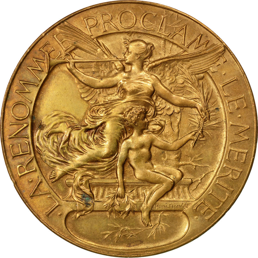 France, Medal, La Renommée proclame le Mérite, La Gauloise, Reims, Naudé