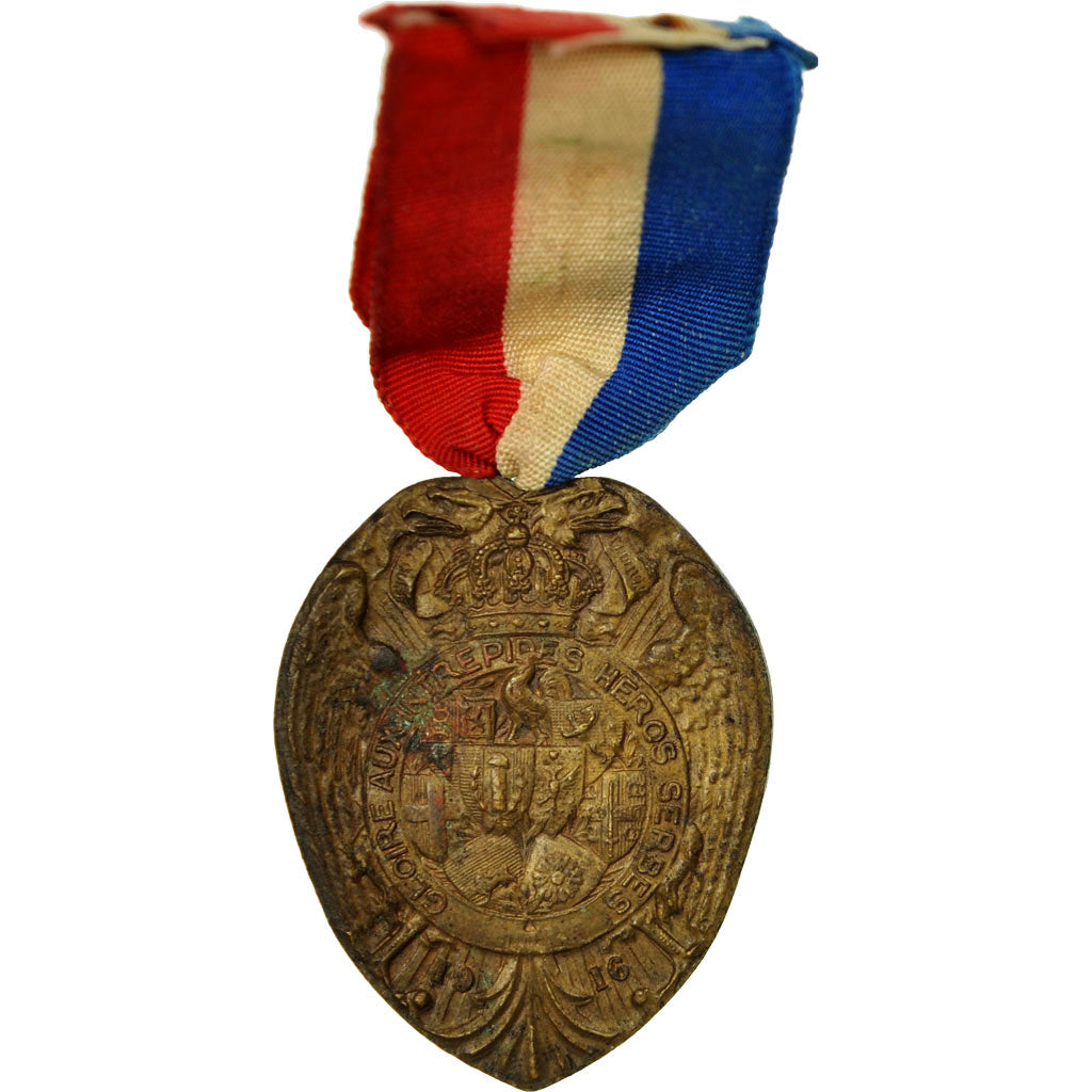 Serbia, Journée Serbe, Medal, 1916, Very Good Quality, Bronze, 40