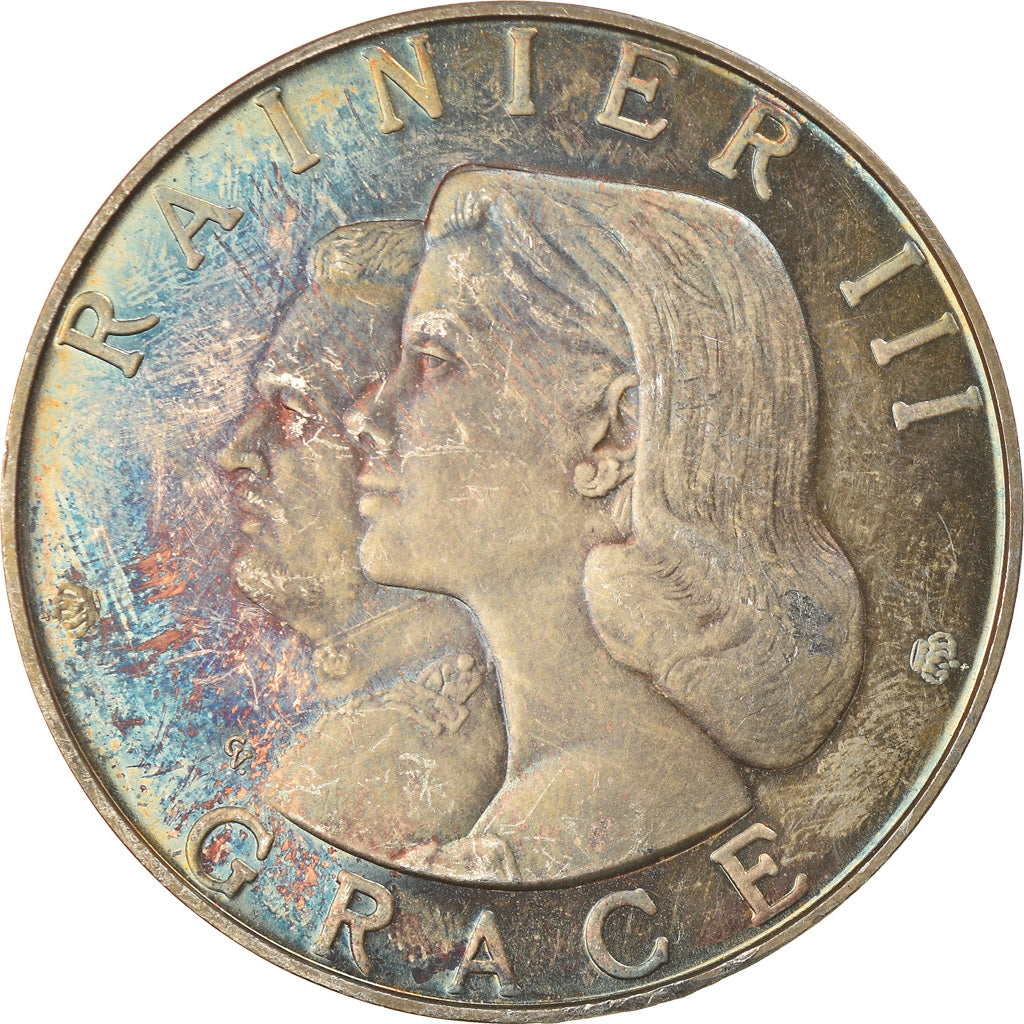 Monaco, medaglia, Centenaire de Monte-Carlo, Rainier III, Grace Kelly, 1966