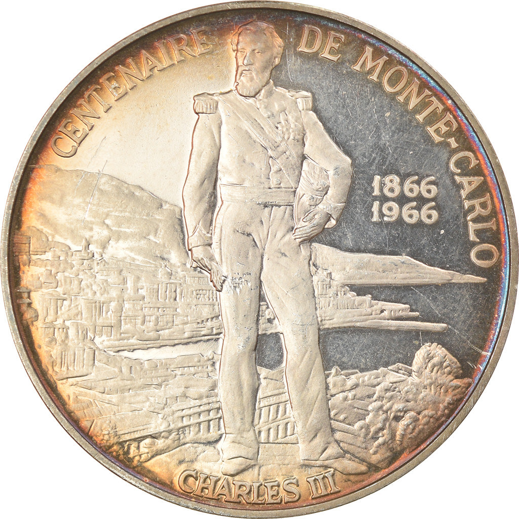 Monaco, medaglia, Centenaire de Monte-Carlo, Rainier III, Grace Kelly, 1966