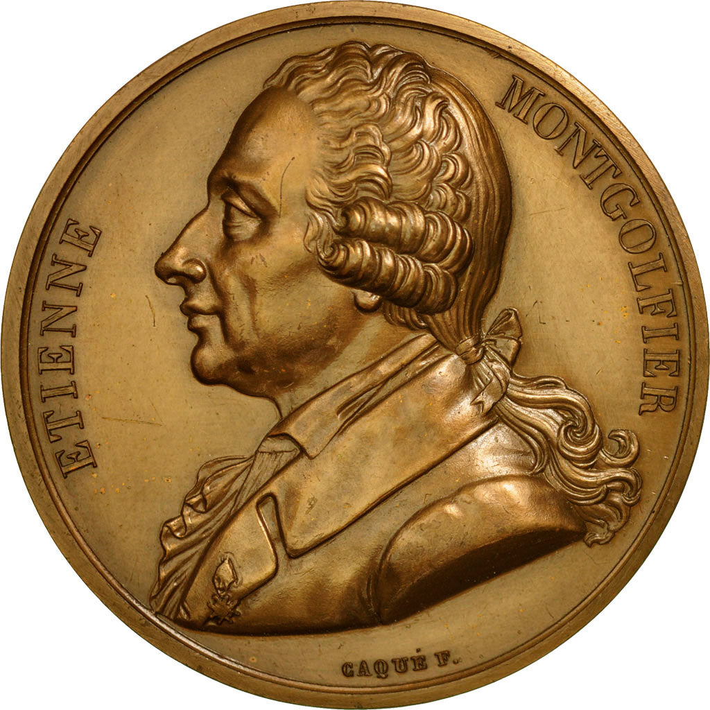 France, Medal, Etienne Montgolfier, 1973, Caqué, MS(63), Bronze