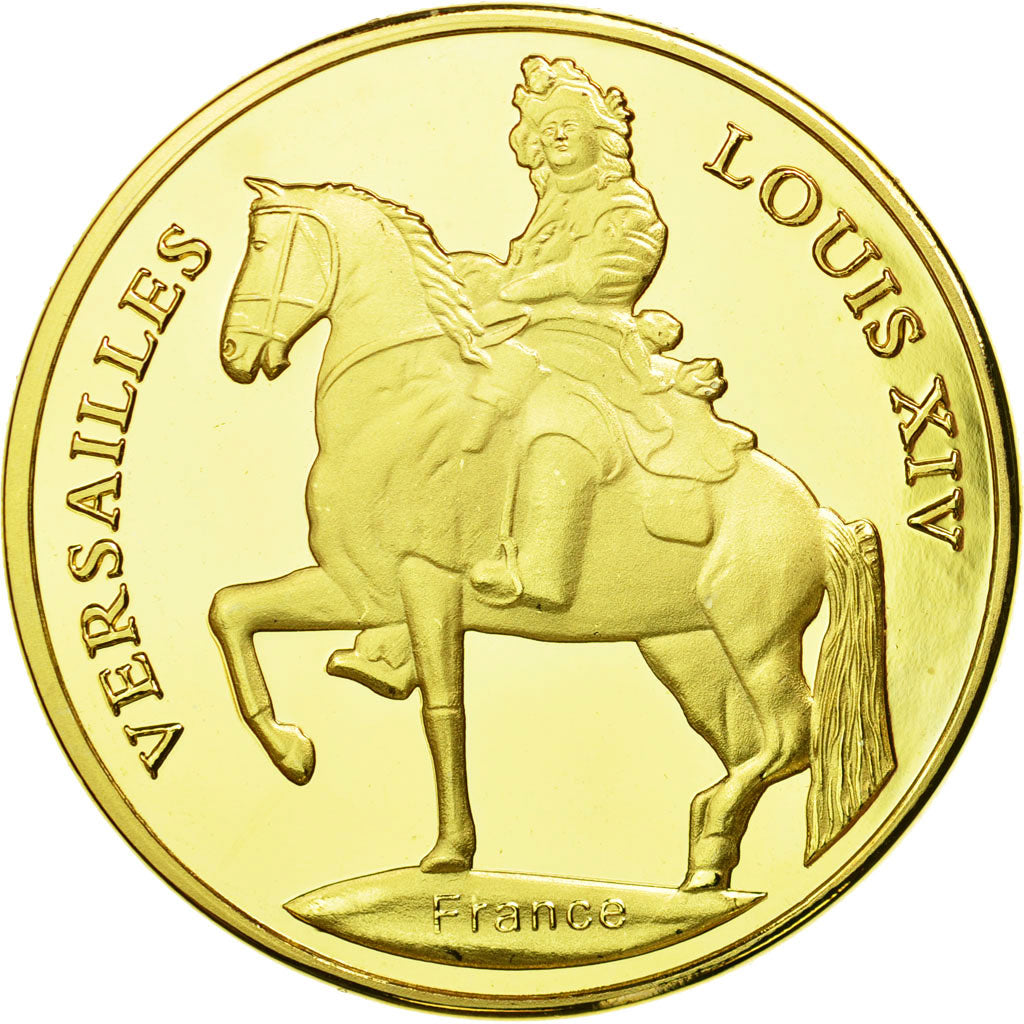 Francia, medaglia, Versailles, Louis XIV, Marie-Antoinette, FDC, Doratura in