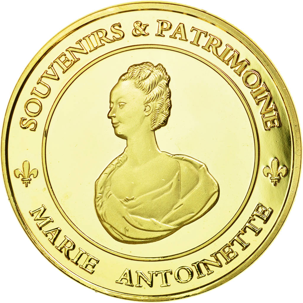 Francia, medaglia, Versailles, Louis XIV, Marie-Antoinette, FDC, Doratura in