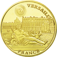 France, Medal, Le Château de Versailles, MS(65-70), Copper-Nickel Gilt