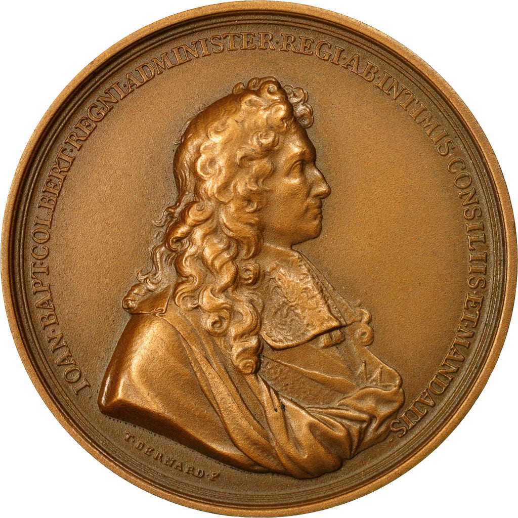 France, Medal, Colbert, Chambre de Commerce de Reims, 1982, T. Bernard, MS(63)