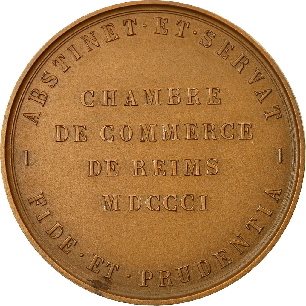 France, Medal, Colbert, Chambre de Commerce de Reims, 1982, T. Bernard, MS(63)